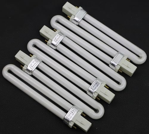 MAGIKON 6-Pack Replacement Electronical 9W U-Shaped 365nm Lamp Bulb Tube for Nail Art Dryer UV Lamp Light - Not Inductance Bulb (6-2/5-Inch, Normal)