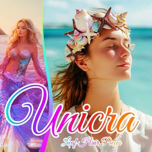 Unicra Starfish Crown and Tiaras Silver Pearl Bridal Headband Beach Headpiece Wedding Hair Accessories for Women and Girls