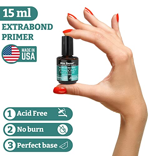 Mia Secret 2PCS No Burn Acid Free Primer Xtra Bond Acrylic Uv Gel 0.5 Fl Oz…