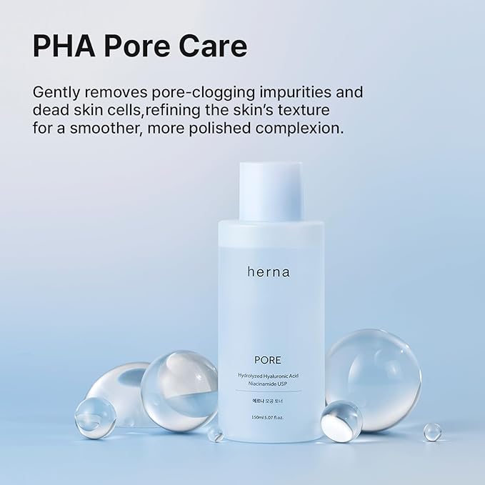 Hyaluronic Acid & Niacinamide Pore Toner - Hydrating Face Toner with Hyaluronic Acid & Niacinamide, Gentle PHA, Moisture-Lock Comfort, 150 mL (5.07 fl oz)