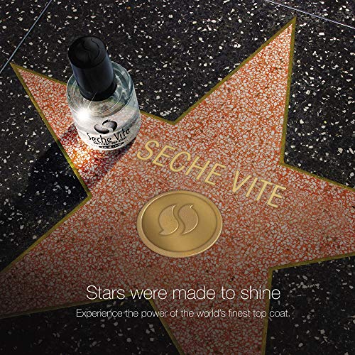 Seche Vite Professional Refill Kit, High-Gloss Clear Top Coat for Natural Nails, Artificial Gels Fiberglass Acrylic Extensions, Quick-Dry Long-Lasting Shine, 1 Kit