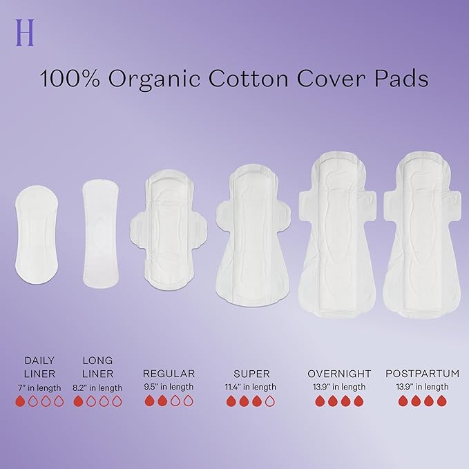 The Honey Pot Company - Sanitary Pads for Women - Non-Herbal Regular Flow w/Wings - Organic Cotton Cover & Ultra-Absorbent Pulp Core - Feminine Care - FSA & HSA Eligible - 20 ct