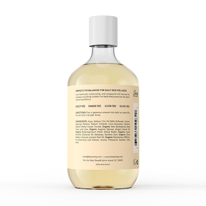 Deep Steep Bubble Bath, Lemon Cream, 17 Ounce