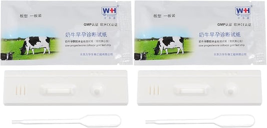 2Pcs Cow Pregnancy Test Paper High Precision Cattle Early Detection Strips Fast Results Vacuum-Packed for Safety and Health for Dairy Livestock