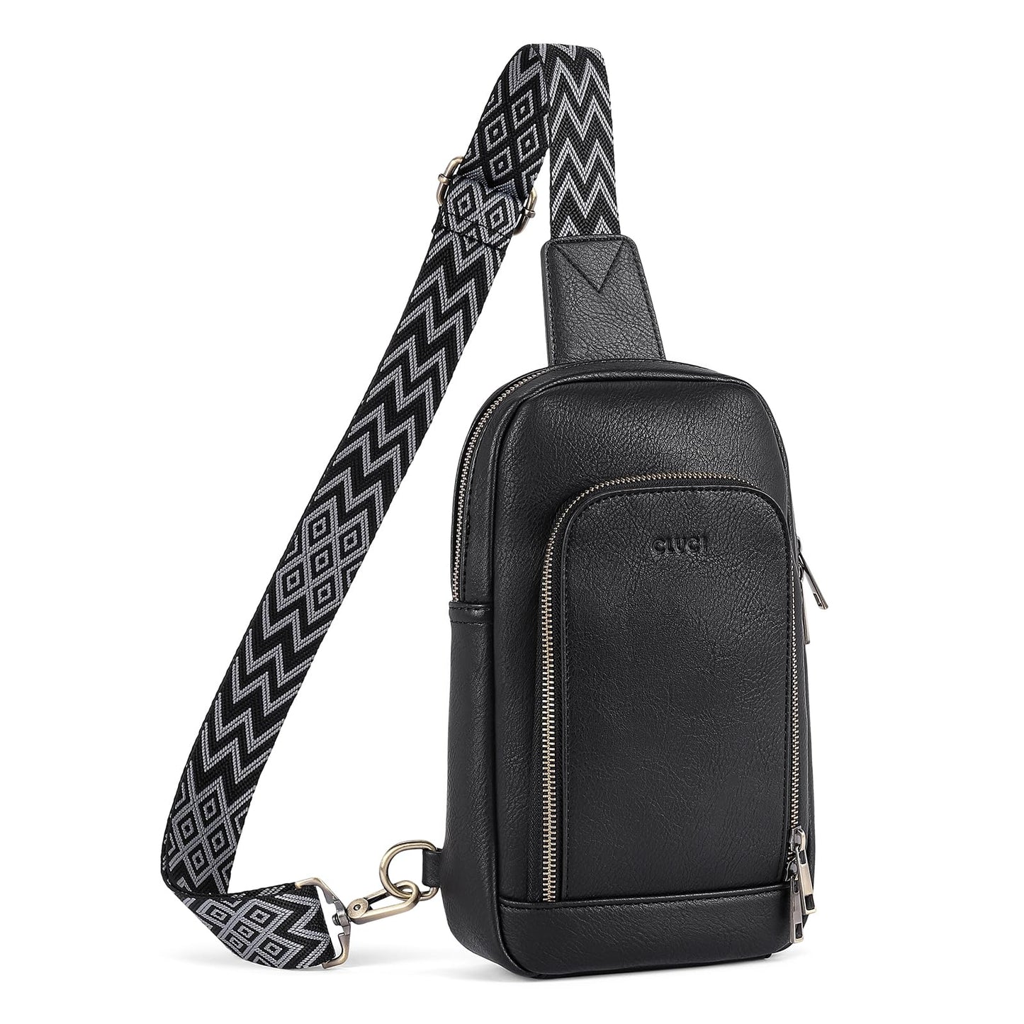 CLUCI Crossbody Bags for Women Trendy Cross Body Bag for Woman Sling Bag for Women Large Crossbody Sling Backpack Crossbody Bag for Travel Hiking Black