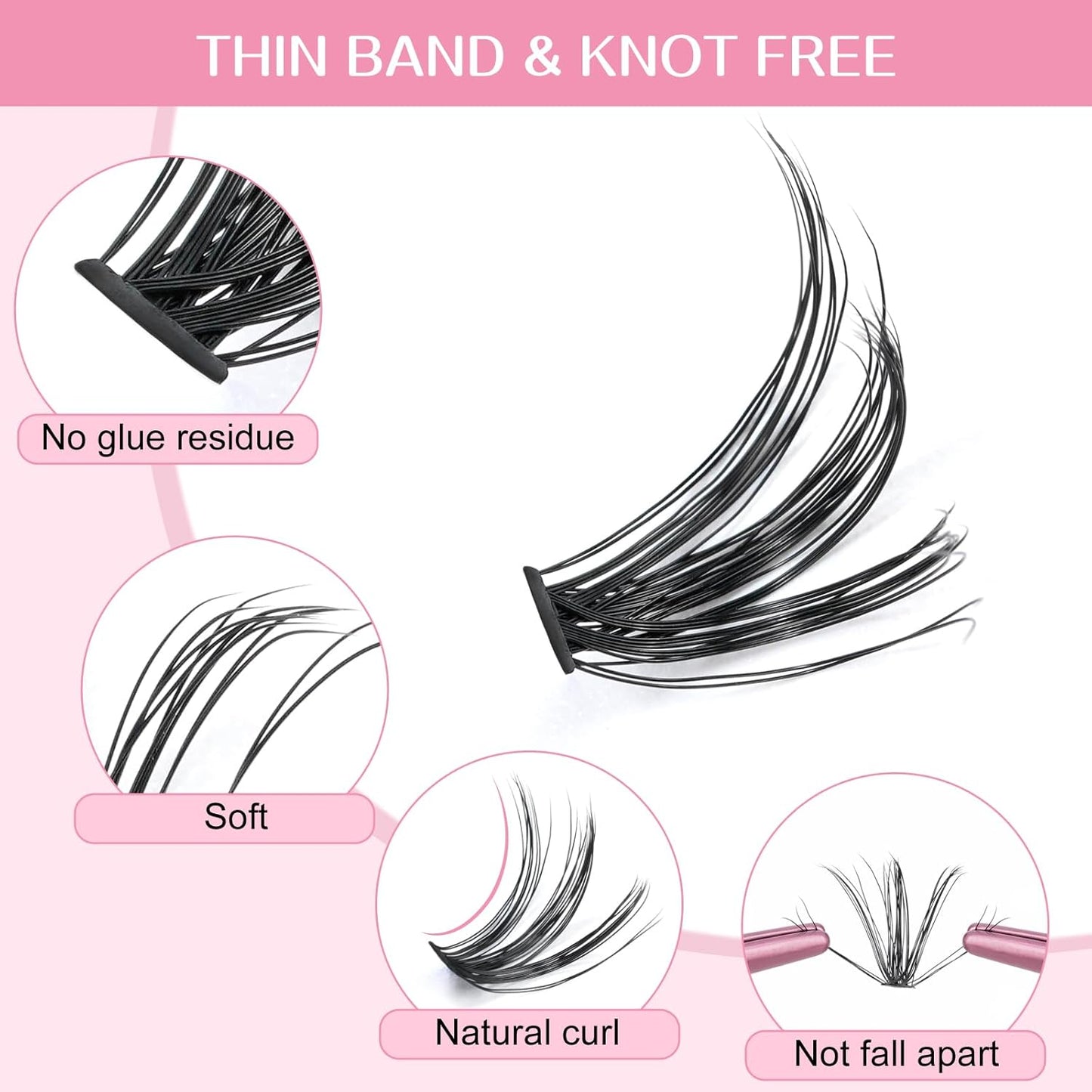 280 Pcs Individual Lashes 30D+40D Mixed Lash Clusters 14 Rows Cluster Lashes that Look Like Eyelash Extensions DIY Lash Extension Self Application At Home (30+40-C-16)
