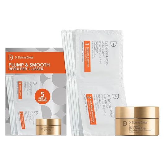 Dr. Dennis Gross Plump & Smooth Limited Edition Kit – DermInfusions™ Blur + Repair Cream (0.67 oz) + 5 Alpha Beta® Universal Daily Peels | $50 Value