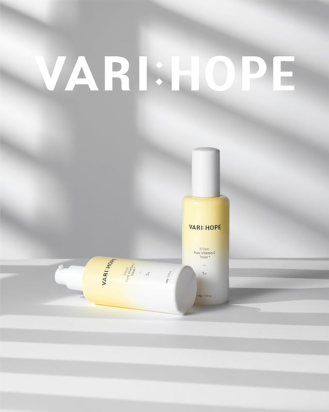 VARIHOPE 8 Days Pure Vitamin C Toner (3.5oz) - Hydrating, Mildly Acidic, Soothing Toner. Korean Skin Care. Stabilized Vitamin C, Kakadu Plum, Beta-Glucan.