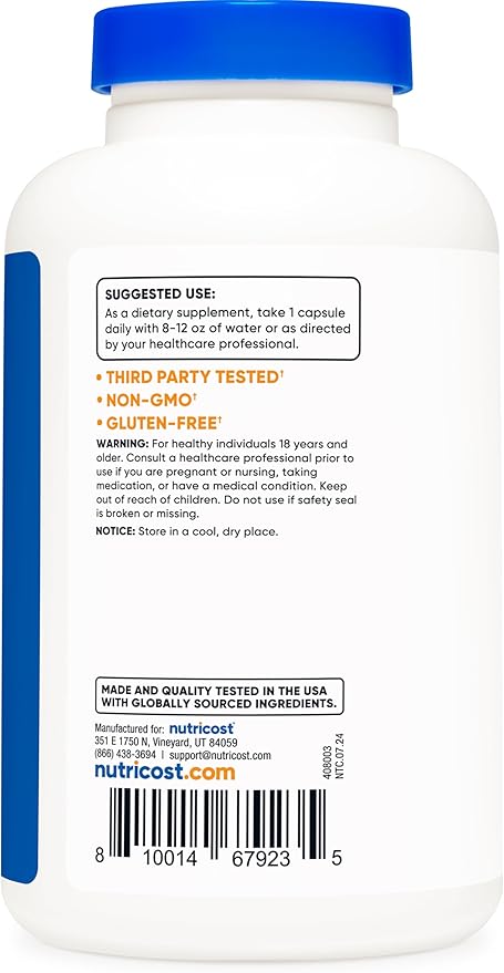 Nutricost Ginkgo Biloba 120mg, 240 Capsules - Extra Strength Ginkgo Biloba Extract - Gluten Free & Non-GMO
