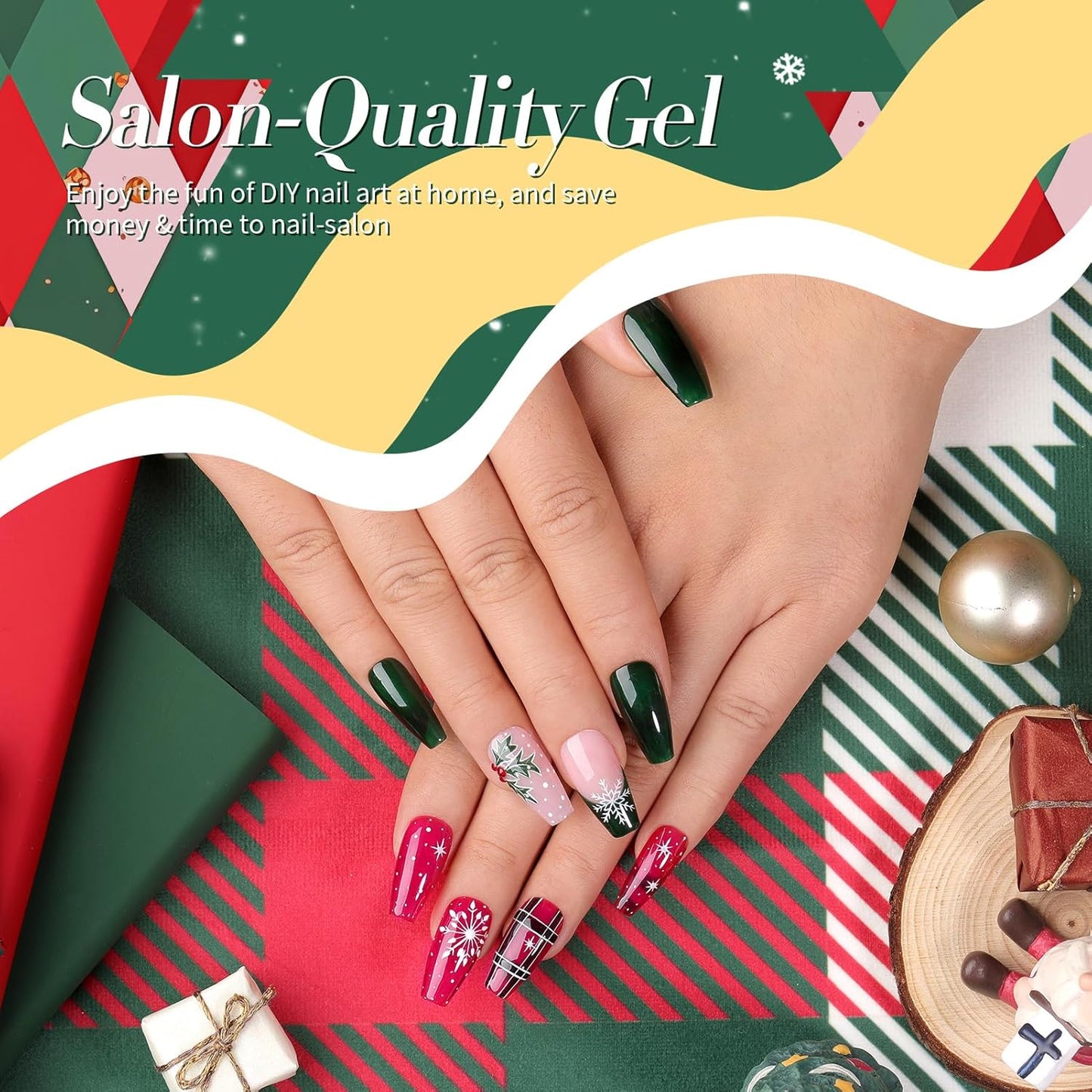 Born Pretty Jelly Gel Nail Polish Halloween Christmas Fall Winter Crystal Transparent Sheer Clear Gel Polish Red Coral Burnt Orange Green Grey Amber Brown 6 Colors Manicure Kit