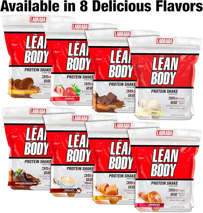 Labrada Nutrition Lean Body Hi-Protein Meal Replacement Shake, Vanilla, 2.47-Pound Tub Packaging May Vary