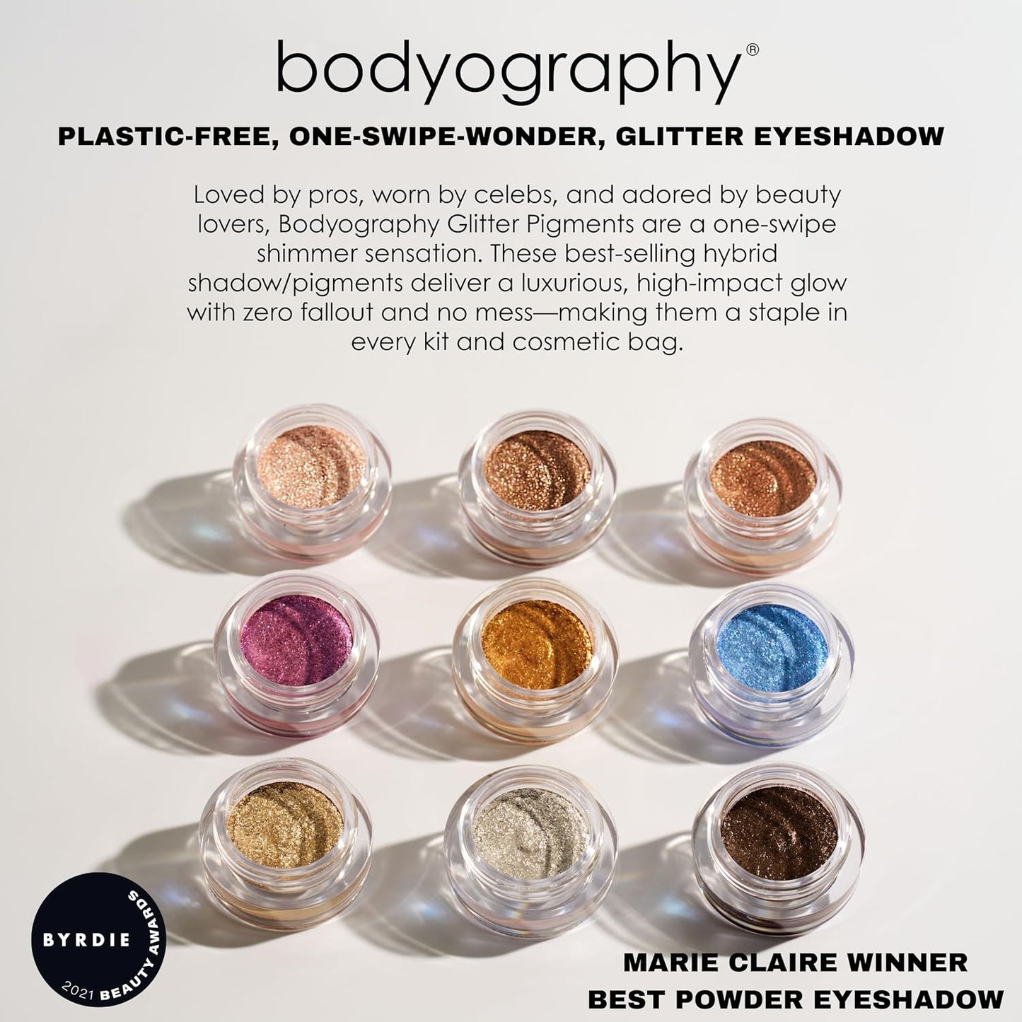 Bodyography Glitter Pigment - Soiree Gun Metal Gray for Women - 0.105 oz Eye Shadow