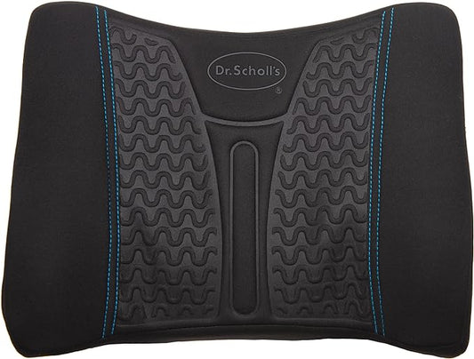 Dr. Scholl's UltraCool Gel-Infused Lumbar Seat Cushion for Car, Office, Home — Black