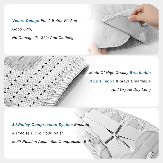 Back Brace for Lower Back Pain Relief for Women Adjustable Lumbar Support Belt Breathable Mesh for Herniated Disc,Sciatica,Scoliosis with Removable 3D Pad Home Work Sports