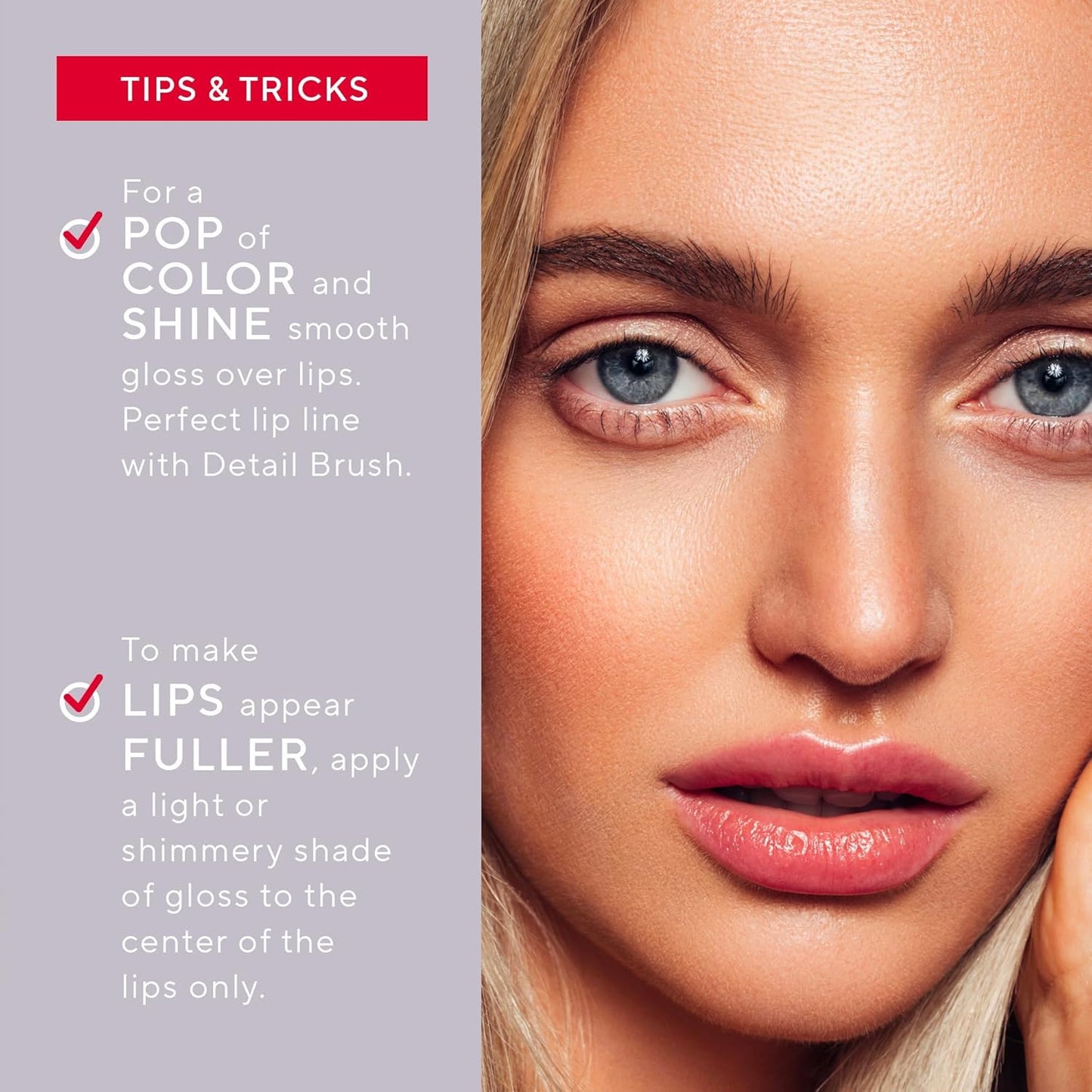 Mirabella Luxe Advanced Lip Gloss, Hydrating Non-Sticky High-Shine Lip Gloss for Women, Infused with Vitamin E & Jojoba Oil, Long-Lasting & Cruelty-Free - Lavish (Shimmering Light Nude)