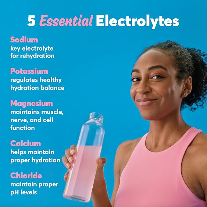Nuun Sport Electrolyte Tablets with Magnesium, Calcium, Potassium, Chloride & Sodium, Gluten Free & Vegan, Watermelon, 4 Pack (40 Servings Total)