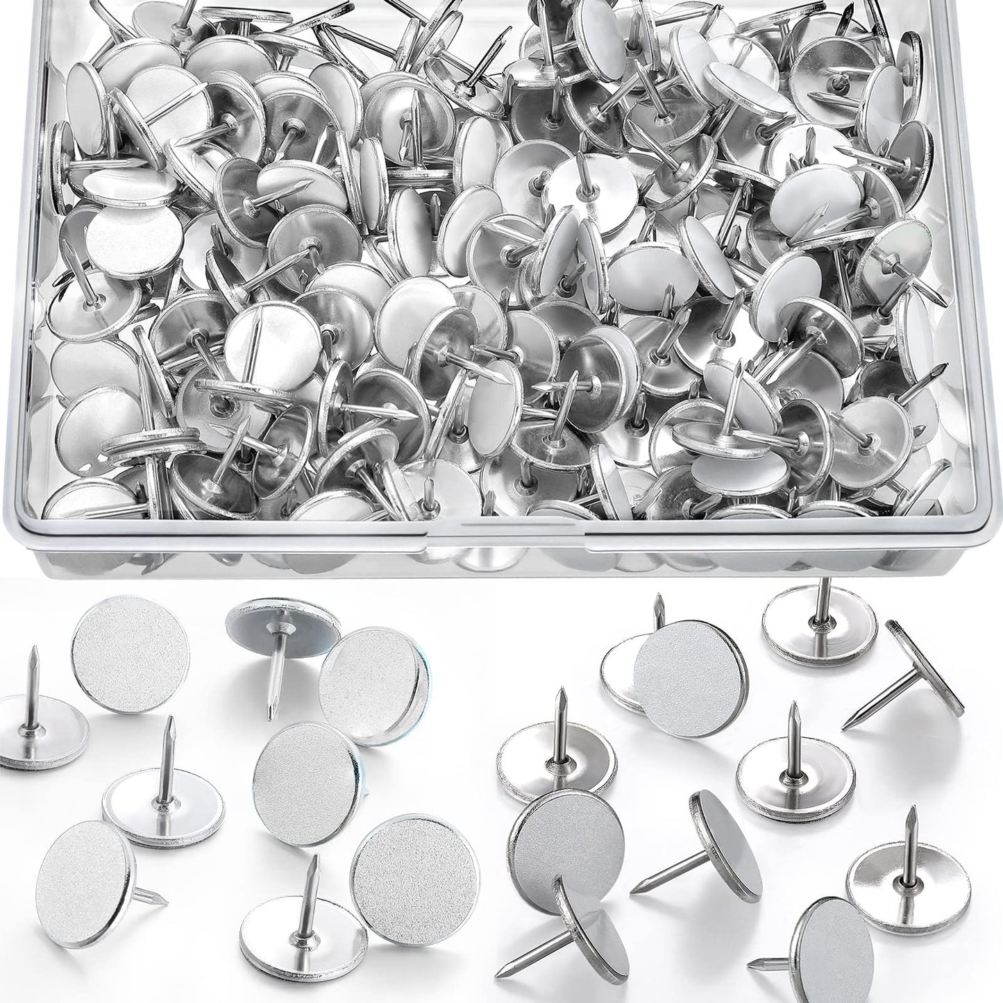 Epakh 200 Pack Reflective Tacks Trail Marking Tacks Glow Tacks Reflective Trail Markers Hunting Reflector Tacks Mark Trail Reflective Thumb Tacks for Hunting Hiking Camping Tree Stand (White)
