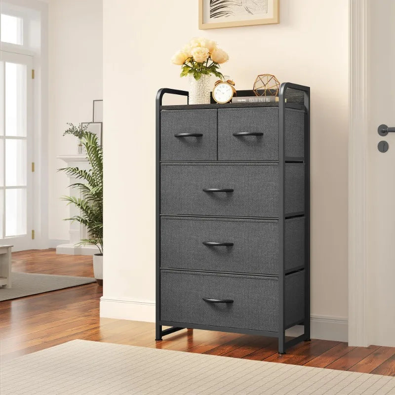5 Drawer Small Bedroom Dresser