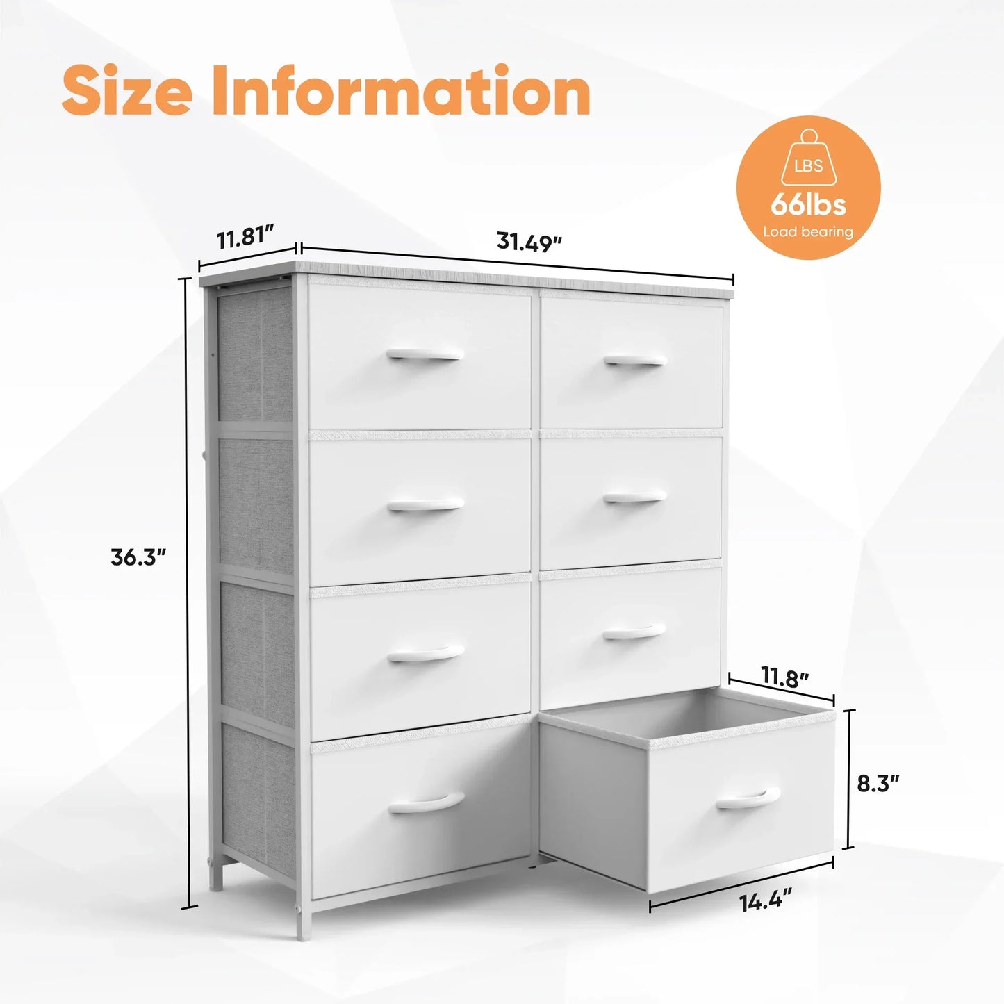 Children's Dresser with 8 Drawers
