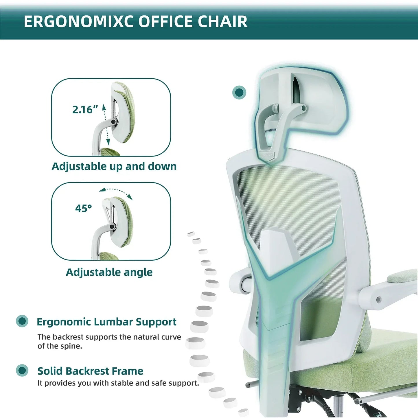 JHK Ergonomic Reclining Gaming Chair