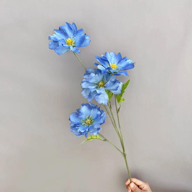 4-Head Silk Flower Bouquet Decoration