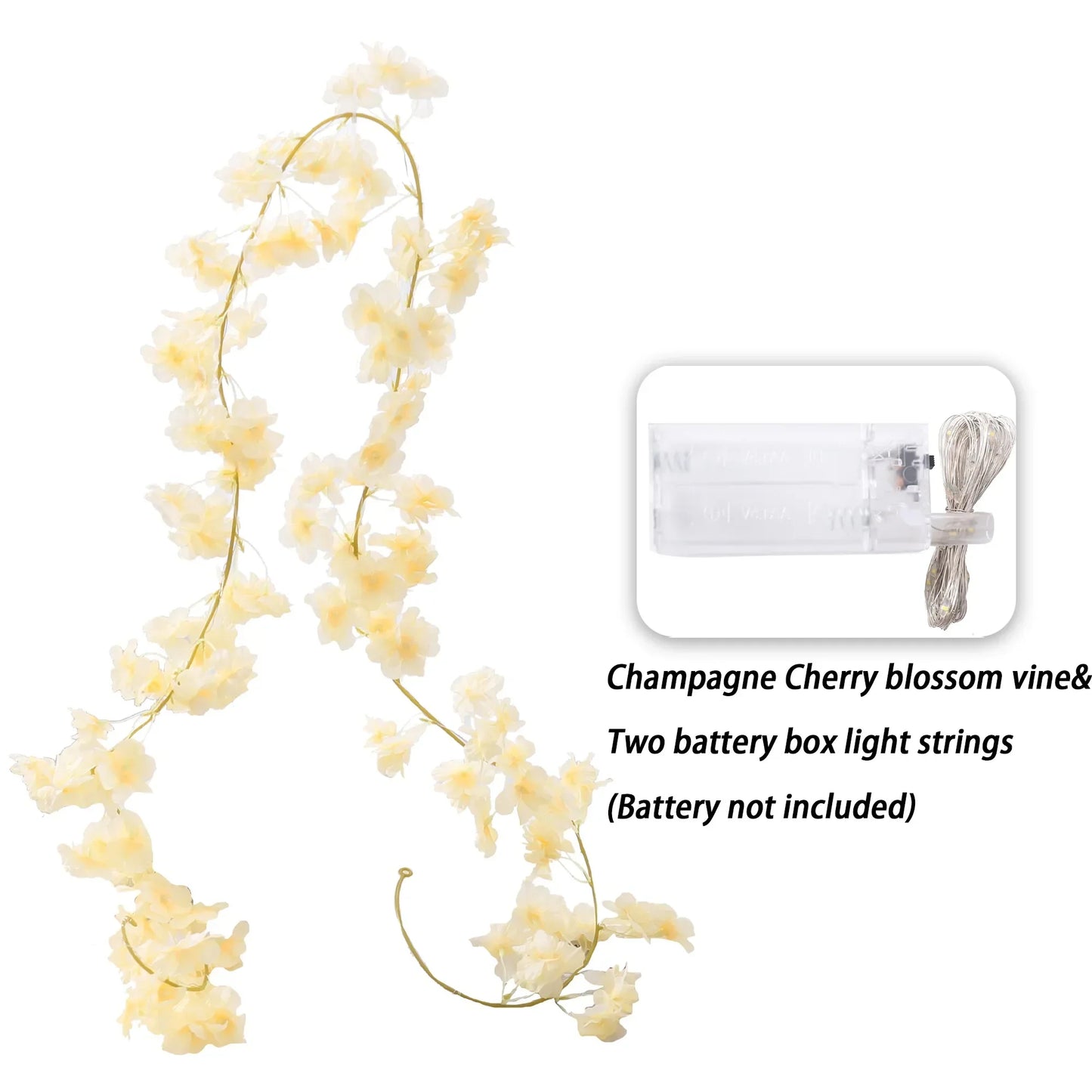 Kahaul Artificial Cherry Blossom Vine Décor