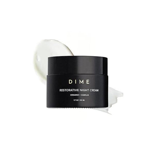 Dime Beauty Restorative Night Cream, Facial Moisturizer with Ceramides and Sea Buckthorn, 1.7 oz / 50 ml in Pump