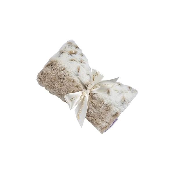 Sonoma Lavender Spa Mask, Heatable/Chillable Aromatherapy Eye Pillow with Infused Flaxseed Insert, Compress for Stress Relief Removable and Washable Cover (Platinum Angora)