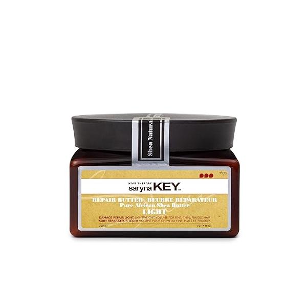 Saryna Key Light Damage Repair Treatment Butter Mask - African Shea for Dry Hair Rejuvenating Moisturizer with Natural Keratin and Vitamins A, E, F(300ml/10.14oz)