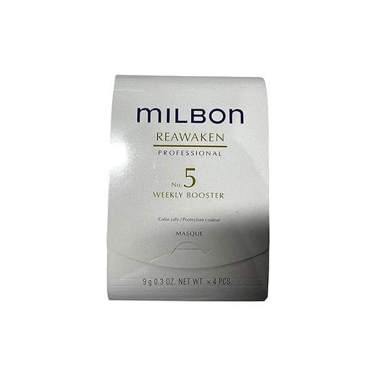 Milbon No. 5 Reawaken Professional weekly booster Hair Masque Color Safe 4 x 0.3 Fl. Oz.
