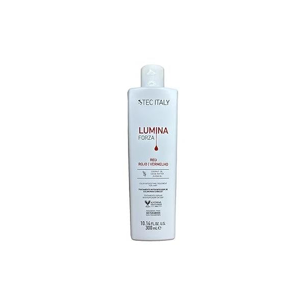 Tec Italy Lumina Forza Colore Red Rojo, Color Intensifier Mask Treatment For Colored Hair. Parabens Free Hair Treatment, Animal Test Free. 10.14 FL.OZ. U.S. (300 ml) (Red)